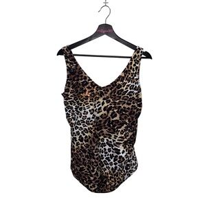 NWT Swimsuits For All Swimsuit Leopard Print Size 18